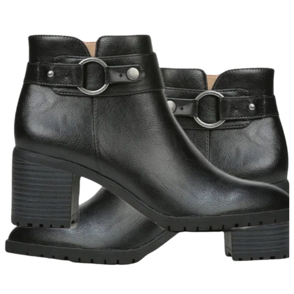 LIFESTRIDE Miranda Ankle Boot Black- Wide Width